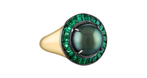 Jade Ruzzo pearl ring