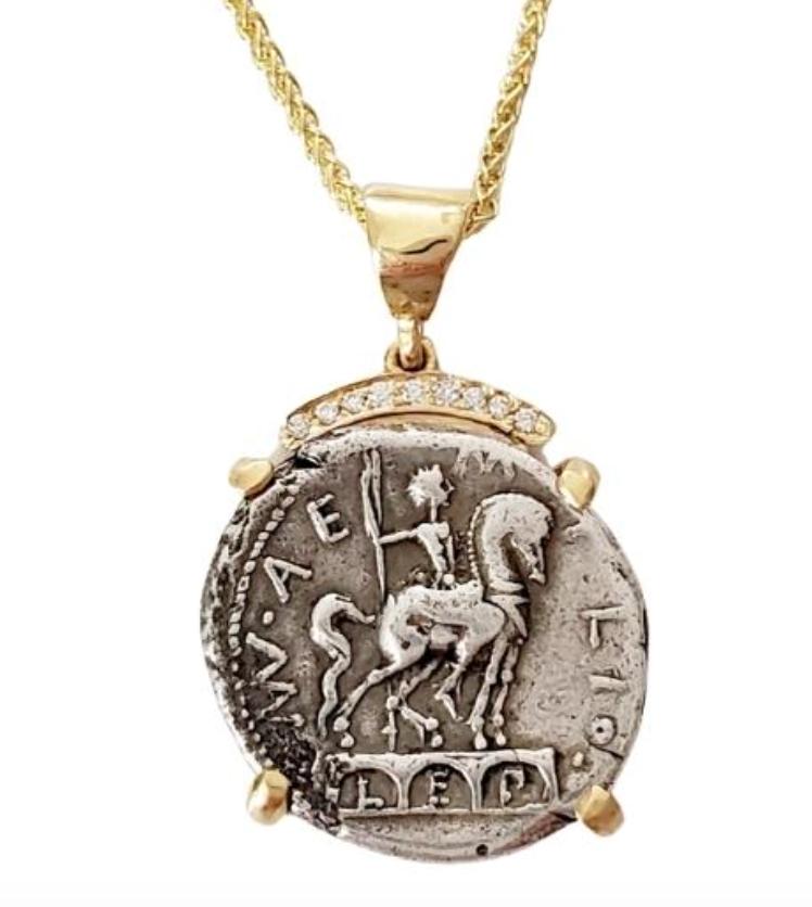 Lisa Dahlen Roman coin pendant