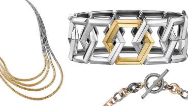 silver and gold mixed jewelry